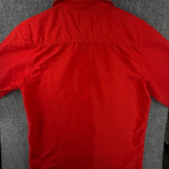 Red Ape Urban Wear Red Black Splatter Button Up Long Sleeve Shirt Men 2XL Adult - Picture 16 of 16